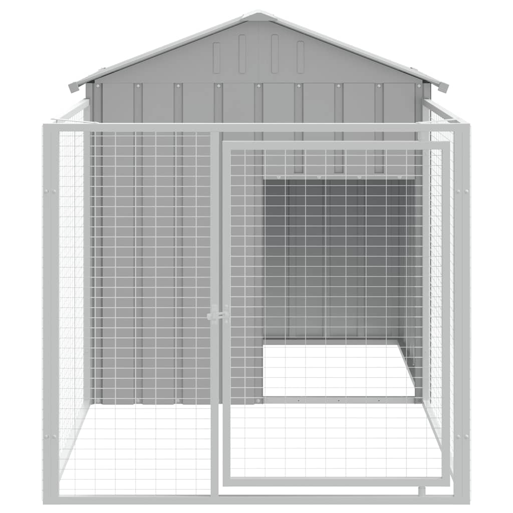 Hondenhok met dak 117x201x123 cm gegalvaniseerd staal