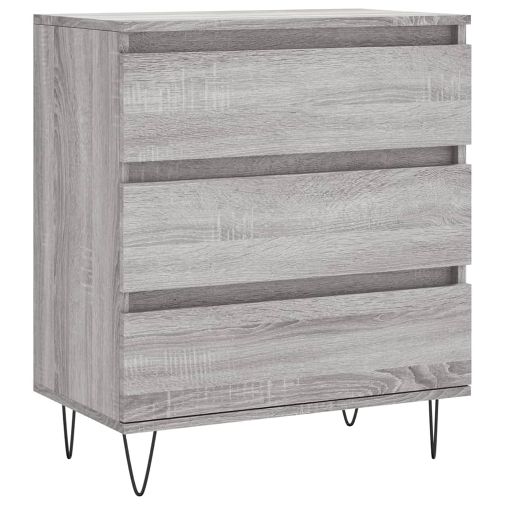 Dressoir 60x35x70 cm bewerkt hout grijs sonoma eikenkleurig - AllerleiShop