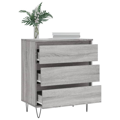 Dressoir 60x35x70 cm bewerkt hout grijs sonoma eikenkleurig - AllerleiShop