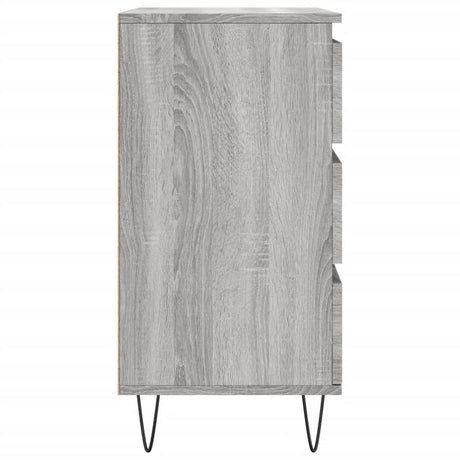 Dressoir 60x35x70 cm bewerkt hout grijs sonoma eikenkleurig - AllerleiShop