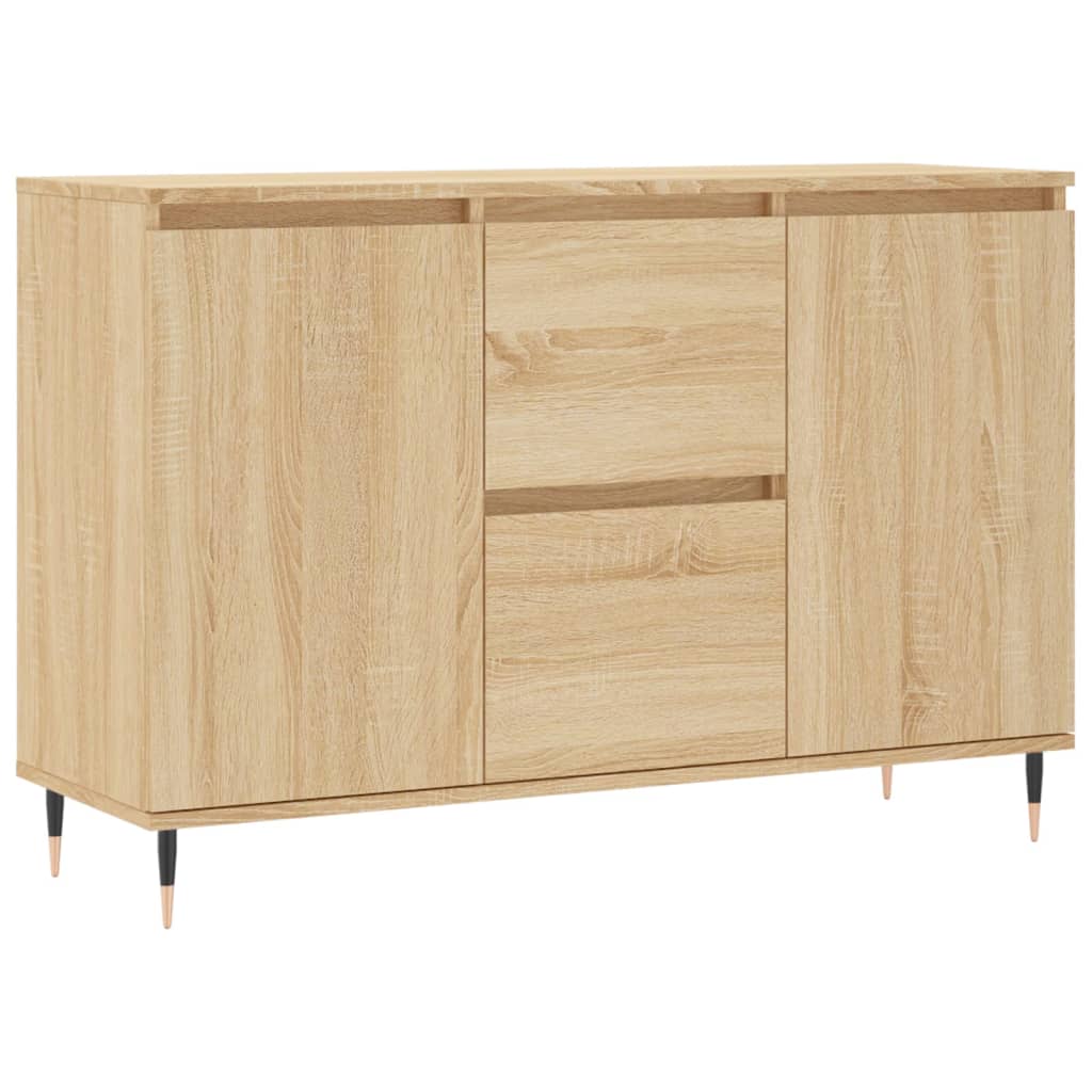 Dressoir 104x35x70 cm bewerkt hout sonoma eikenkleurig - AllerleiShop