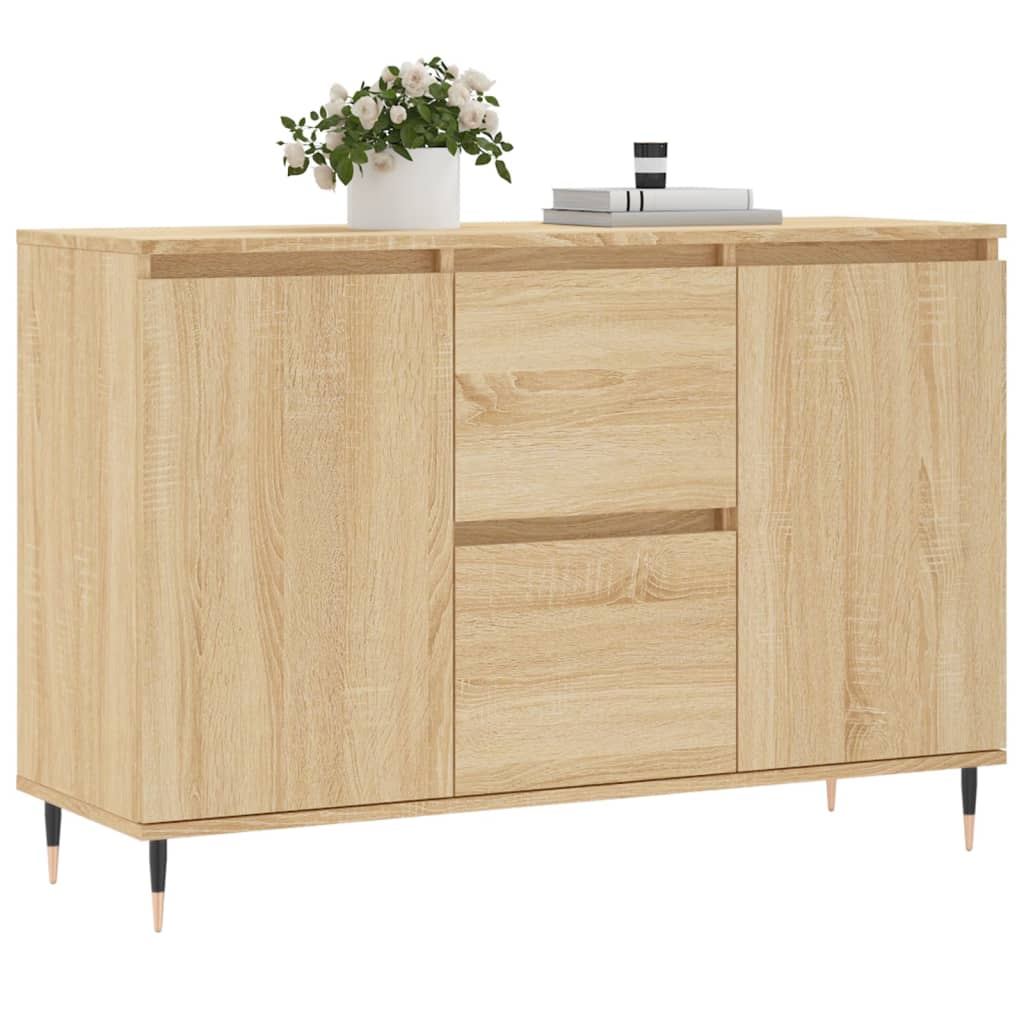 Dressoir 104x35x70 cm bewerkt hout sonoma eikenkleurig - AllerleiShop