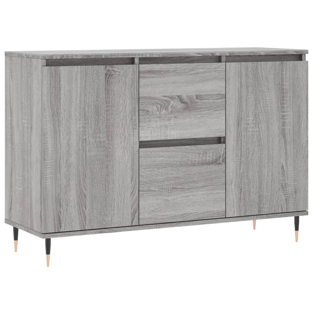 Dressoir 104x35x70 cm bewerkt hout grijs sonoma eikenkleurig - AllerleiShop