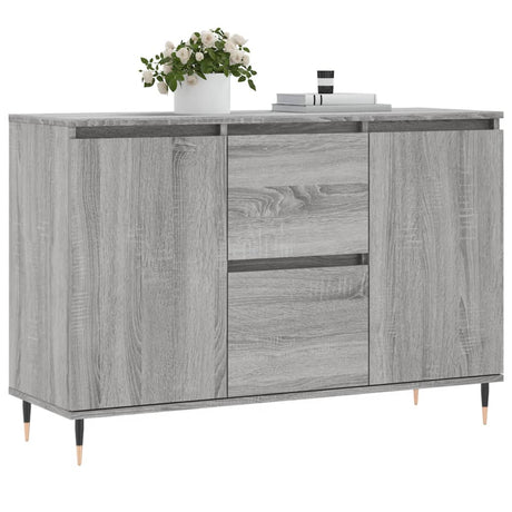 Dressoir 104x35x70 cm bewerkt hout grijs sonoma eikenkleurig - AllerleiShop