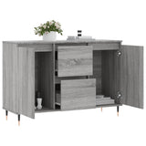 Dressoir 104x35x70 cm bewerkt hout grijs sonoma eikenkleurig - AllerleiShop