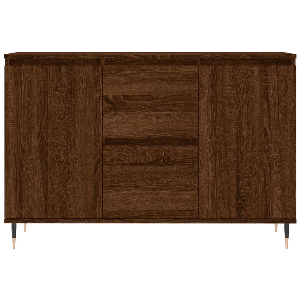 Dressoir 104x35x70 cm bewerkt hout bruin eikenkleur - AllerleiShop