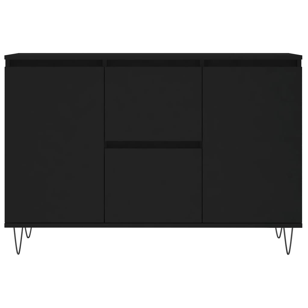 Dressoir 104x35x70 cm bewerkt hout zwart - AllerleiShop