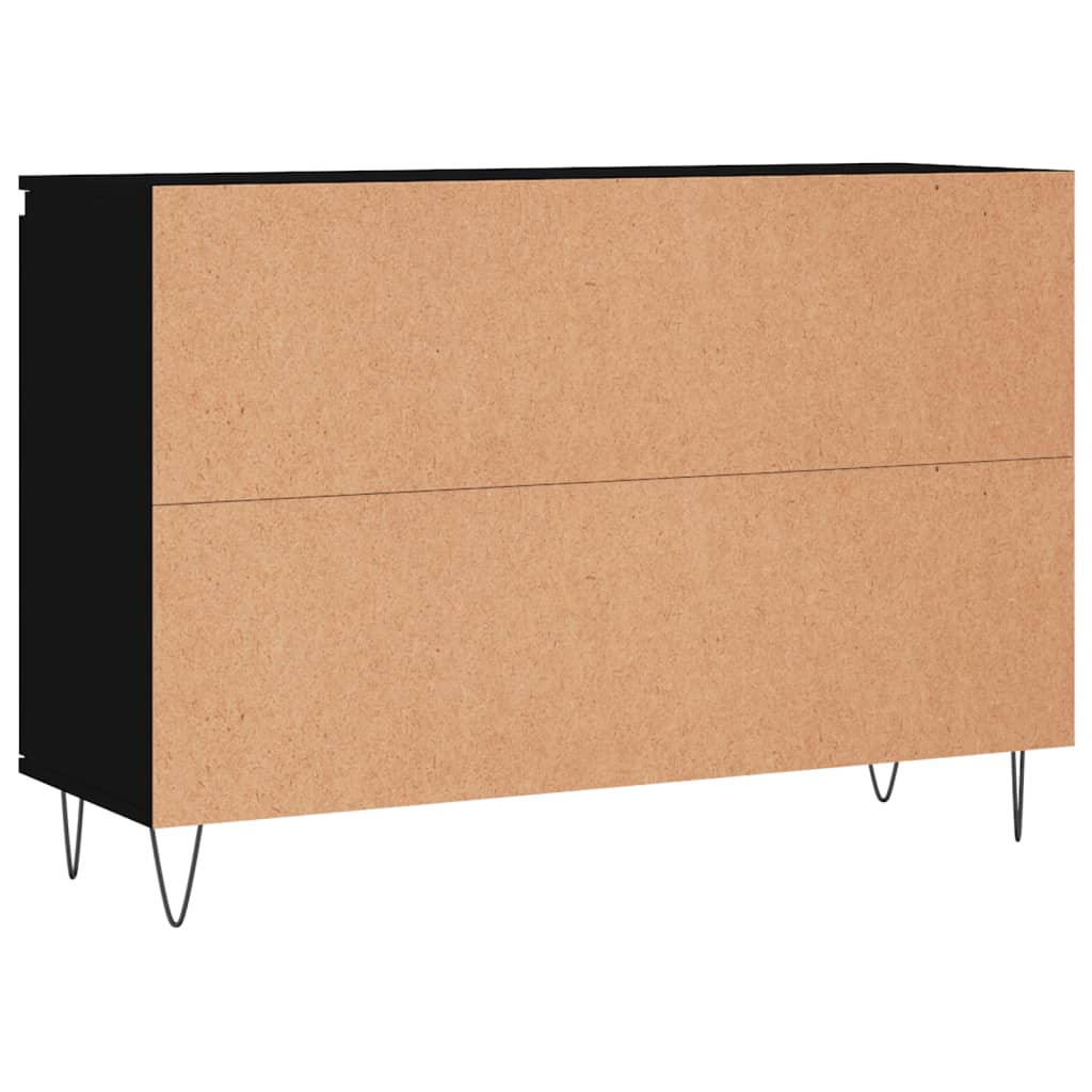 Dressoir 104x35x70 cm bewerkt hout zwart - AllerleiShop