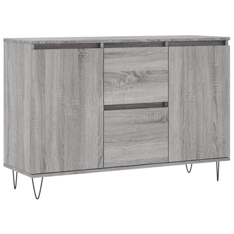 Dressoir 104x35x70 cm bewerkt hout grijs sonoma eikenkleurig - AllerleiShop