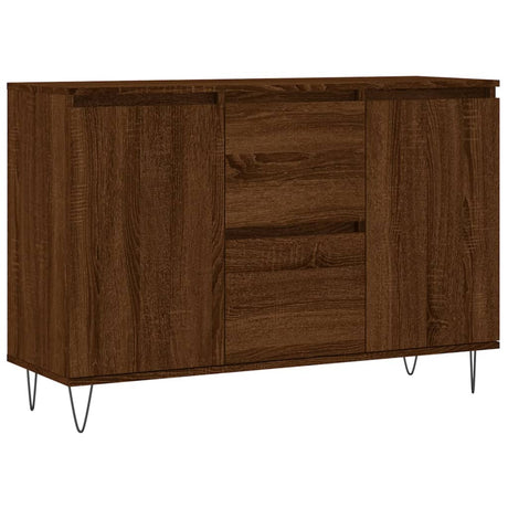 Dressoir 104x35x70 cm bewerkt hout bruin eikenkleur - AllerleiShop