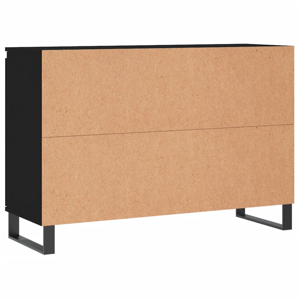 Dressoir 104x35x70 cm bewerkt hout zwart - AllerleiShop