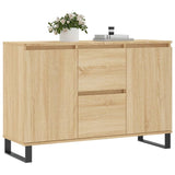 Dressoir 104x35x70 cm bewerkt hout sonoma eikenkleurig - AllerleiShop