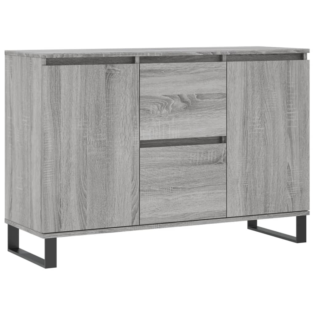 Dressoir 104x35x70 cm bewerkt hout grijs sonoma eikenkleurig - AllerleiShop