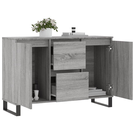 Dressoir 104x35x70 cm bewerkt hout grijs sonoma eikenkleurig - AllerleiShop