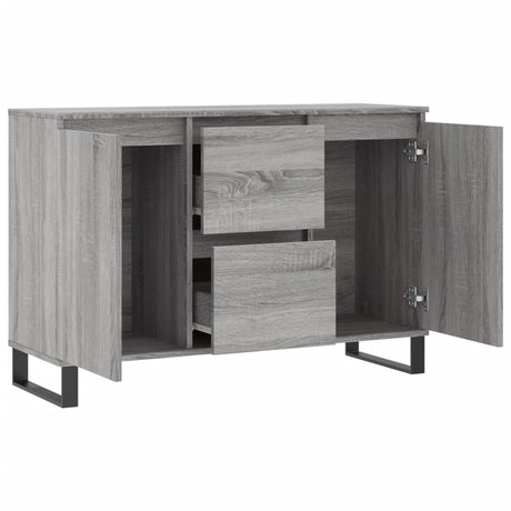 Dressoir 104x35x70 cm bewerkt hout grijs sonoma eikenkleurig - AllerleiShop