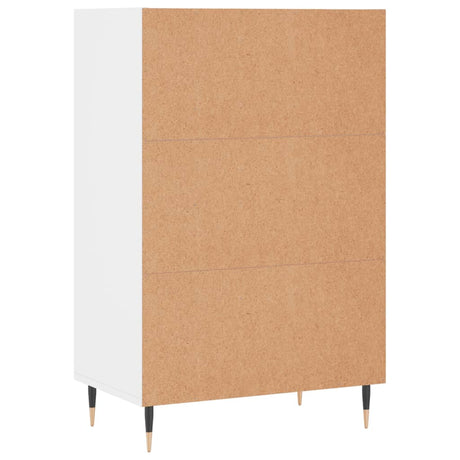 Hoge kast 57x35x90 cm bewerkt hout wit - AllerleiShop