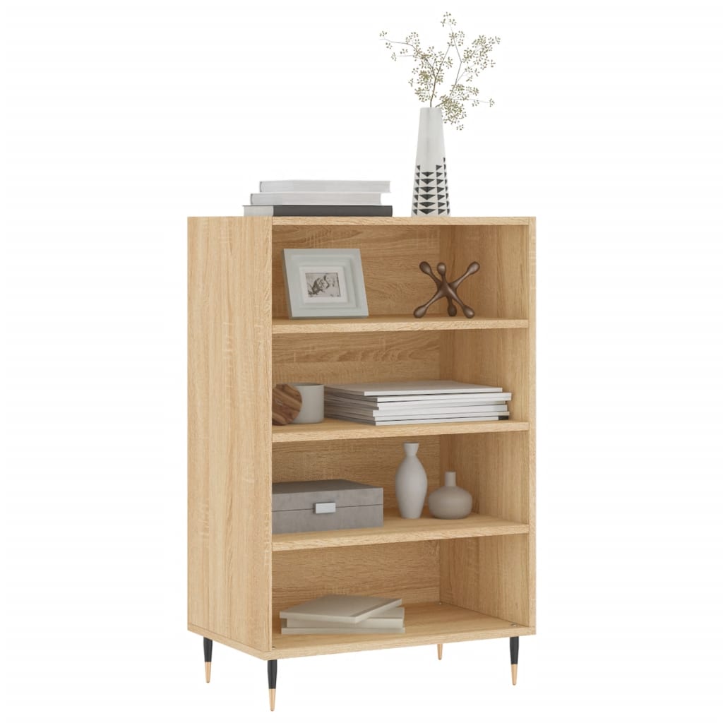 Hoge kast 57x35x90 cm bewerkt hout sonoma eikenkleurig - AllerleiShop