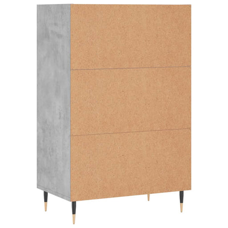 Hoge kast 57x35x90 cm bewerkt hout betongrijs - AllerleiShop