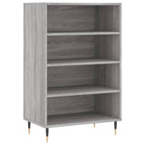 Hoge kast 57x35x90 cm bewerkt hout grijs sonoma eikenkleurig - AllerleiShop