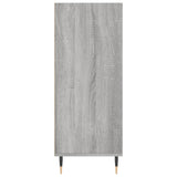 Hoge kast 57x35x90 cm bewerkt hout grijs sonoma eikenkleurig - AllerleiShop