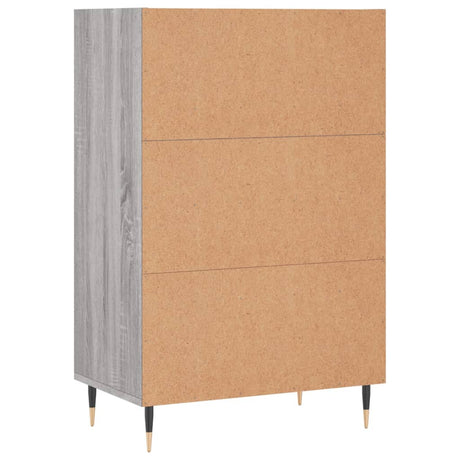 Hoge kast 57x35x90 cm bewerkt hout grijs sonoma eikenkleurig - AllerleiShop