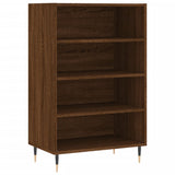 Hoge kast 57x35x90 cm bewerkt hout bruin eikenkleur - AllerleiShop