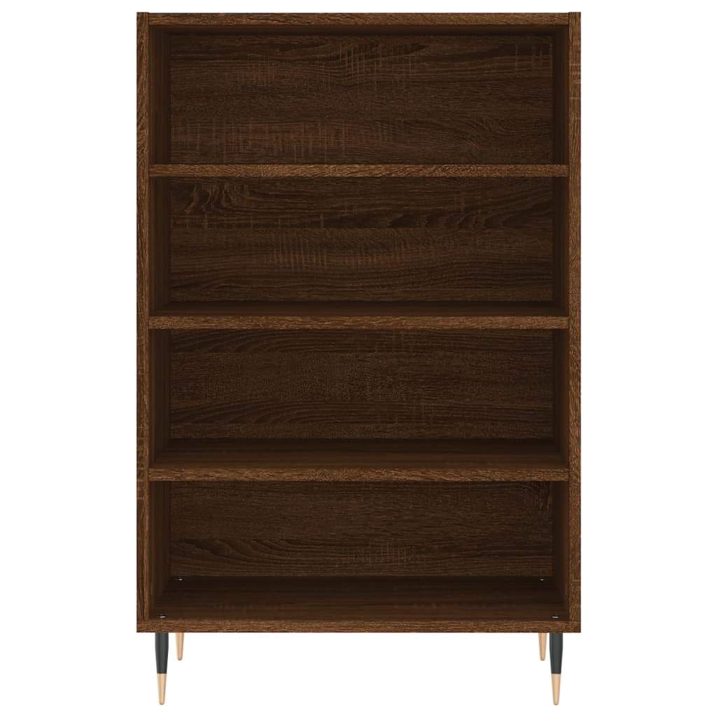 Hoge kast 57x35x90 cm bewerkt hout bruin eikenkleur - AllerleiShop