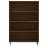 Hoge kast 57x35x90 cm bewerkt hout bruin eikenkleur - AllerleiShop