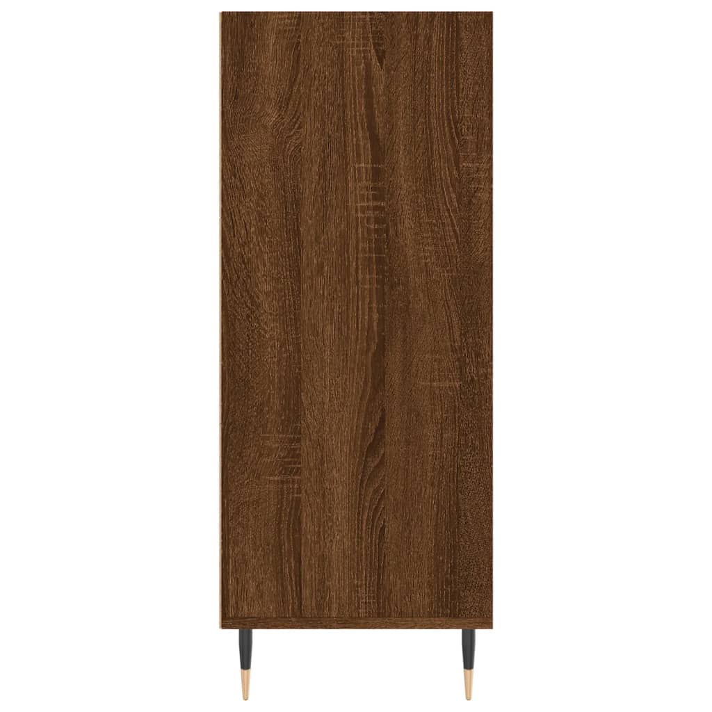 Hoge kast 57x35x90 cm bewerkt hout bruin eikenkleur - AllerleiShop