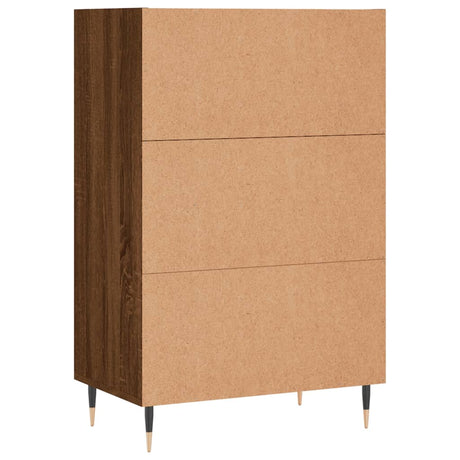 Hoge kast 57x35x90 cm bewerkt hout bruin eikenkleur - AllerleiShop