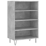 Hoge kast 57x35x90 cm bewerkt hout betongrijs - AllerleiShop