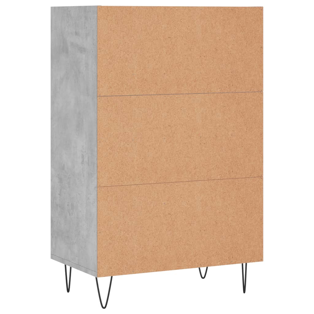 Hoge kast 57x35x90 cm bewerkt hout betongrijs - AllerleiShop