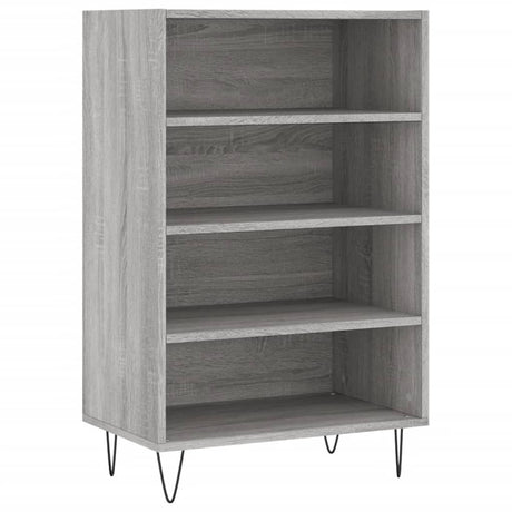 Hoge kast 57x35x90 cm bewerkt hout grijs sonoma eikenkleurig - AllerleiShop