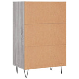 Hoge kast 57x35x90 cm bewerkt hout grijs sonoma eikenkleurig - AllerleiShop