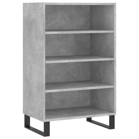 Hoge kast 57x35x90 cm bewerkt hout betongrijs - AllerleiShop