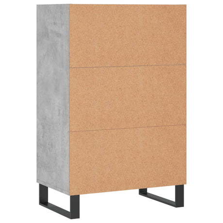 Hoge kast 57x35x90 cm bewerkt hout betongrijs - AllerleiShop