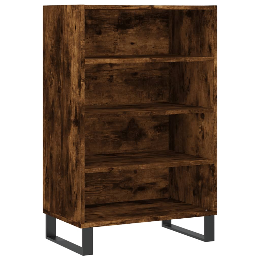 Hoge kast 57x35x90 cm bewerkt hout gerookt eikenkleurig - AllerleiShop