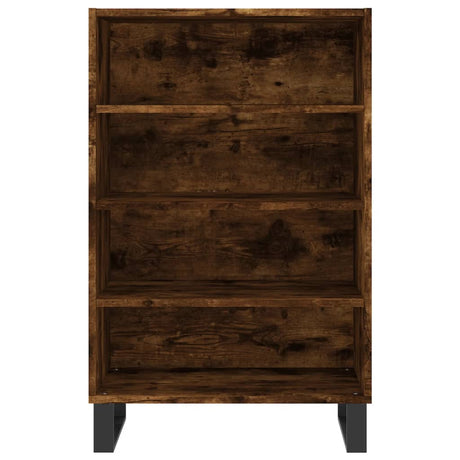 Hoge kast 57x35x90 cm bewerkt hout gerookt eikenkleurig - AllerleiShop