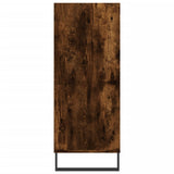 Hoge kast 57x35x90 cm bewerkt hout gerookt eikenkleurig - AllerleiShop