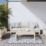 Buitenkleed omkeerbaar 80x150 cm marineblauw en wit - AllerleiShop