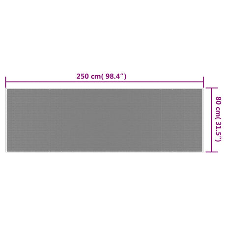Buitenkleed omkeerbaar 80x250 cm marineblauw en wit - AllerleiShop