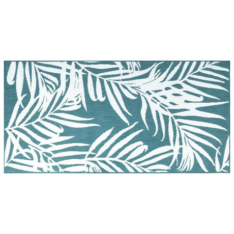Buitenkleed omkeerbaar 80x150 cm aqua en wit - AllerleiShop