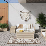 Buitenkleed omkeerbaar 80x150 cm bruin en wit - AllerleiShop