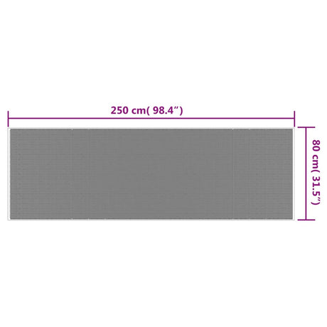 Buitenkleed omkeerbaar 80x250 cm bruin en wit - AllerleiShop