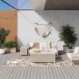 Buitenkleed omkeerbaar 80x250 cm bruin en wit - AllerleiShop