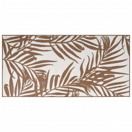 Buitenkleed omkeerbaar 100x200 cm bruin en wit - AllerleiShop