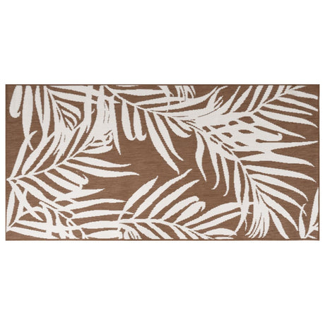 Buitenkleed omkeerbaar 100x200 cm bruin en wit - AllerleiShop