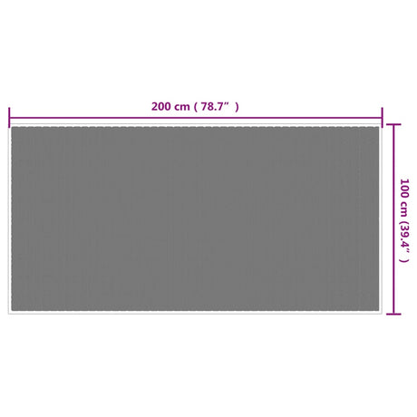 Buitenkleed omkeerbaar 100x200 cm bruin en wit - AllerleiShop