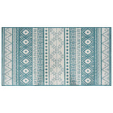 Buitenkleed omkeerbaar 80x150 cm aqua en wit - AllerleiShop