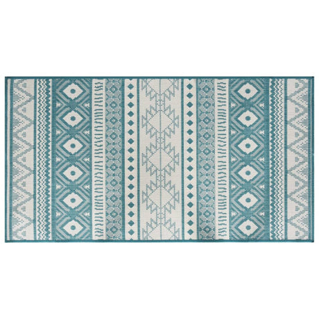 Buitenkleed omkeerbaar 80x150 cm aqua en wit - AllerleiShop